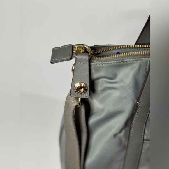 HENRI BENDEL Jet Setter Nylon Leather Convertible Shoulder Bag Backpack Gray - Picture 6 of 12